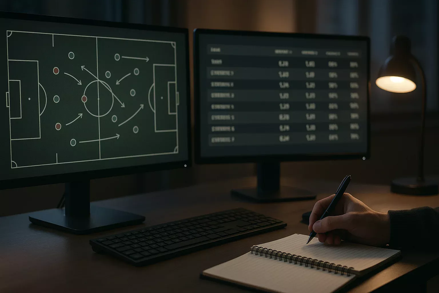 Análise detalhada de estatísticas e táticas de futebol