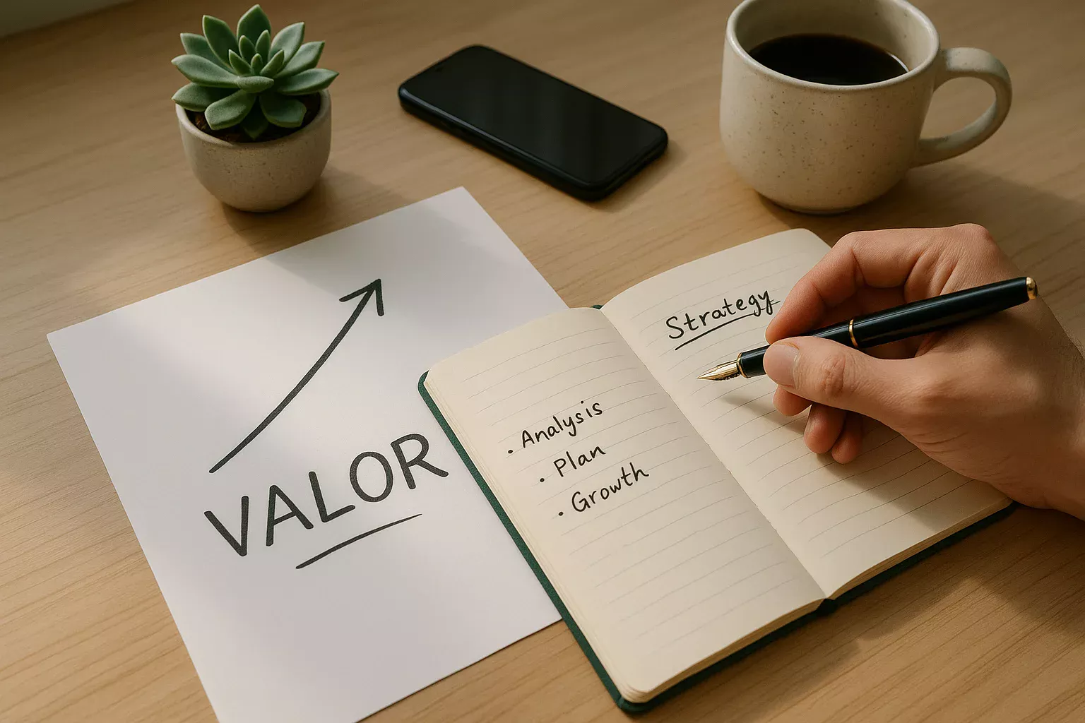 Conceito de value betting representado por notas estrategicas e planeamento cuidadoso